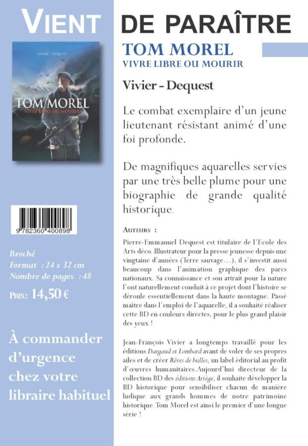 BD > Tom Morel, Duquest et Vivier > Vivre libre ou mourir