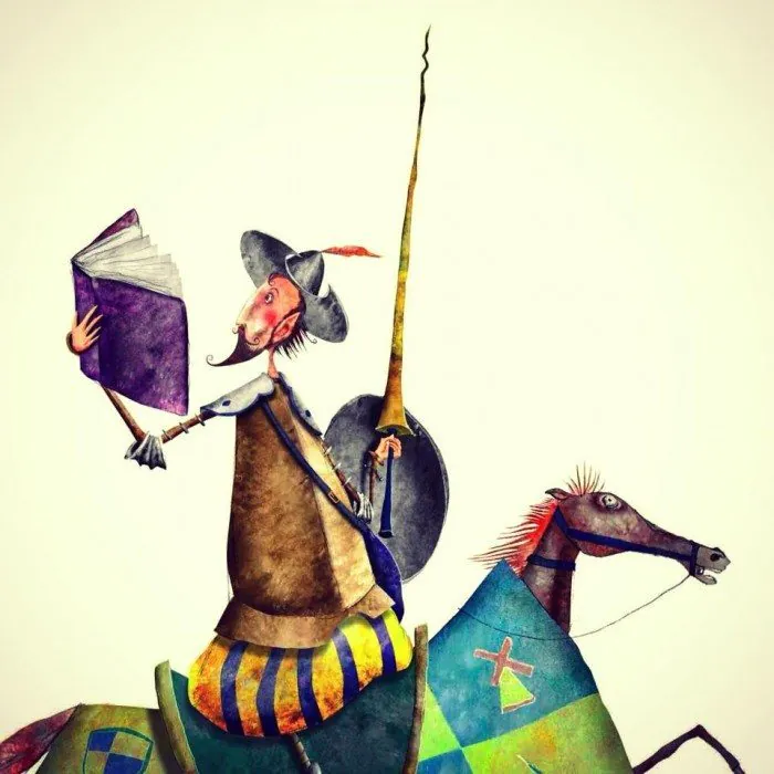 Don Quichotte par l'artiste d'origine japonaise Cosei Kawa