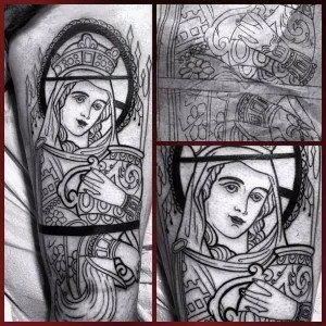 Sainte Marguerite, tatouage,  par Mikael de Poissy