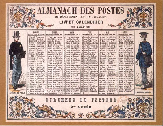 CALENDRIERS POSTE COTTARD
