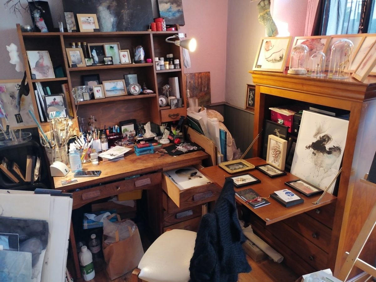 atelier de Nathalie Lanson OOooh! atelier exposition OOooh rue Lazare Carnot Lorient