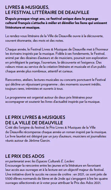 festival littéraire deauville