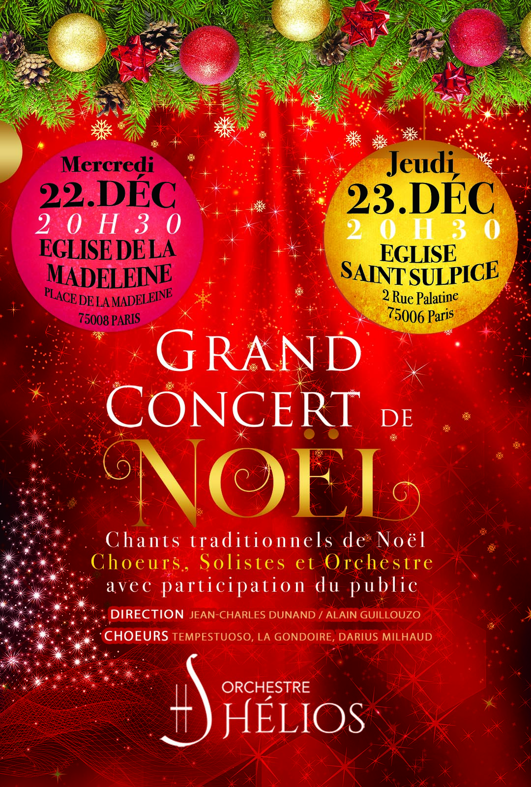Grand Concert de Chants Traditionnels de Noël Église de La Madeleine Paris