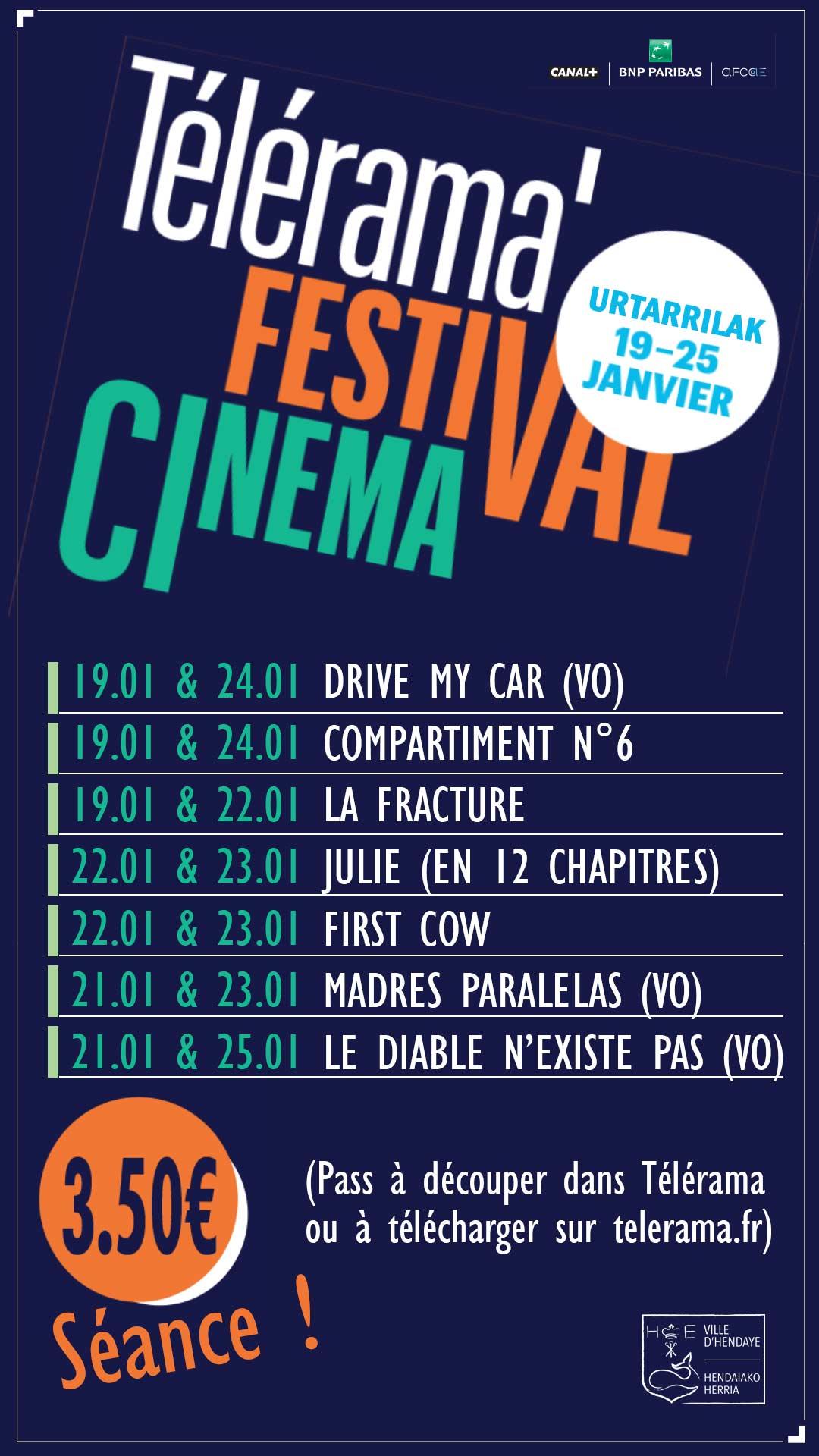 Festival Cinéma Télérama Hendaye   2022-01-19