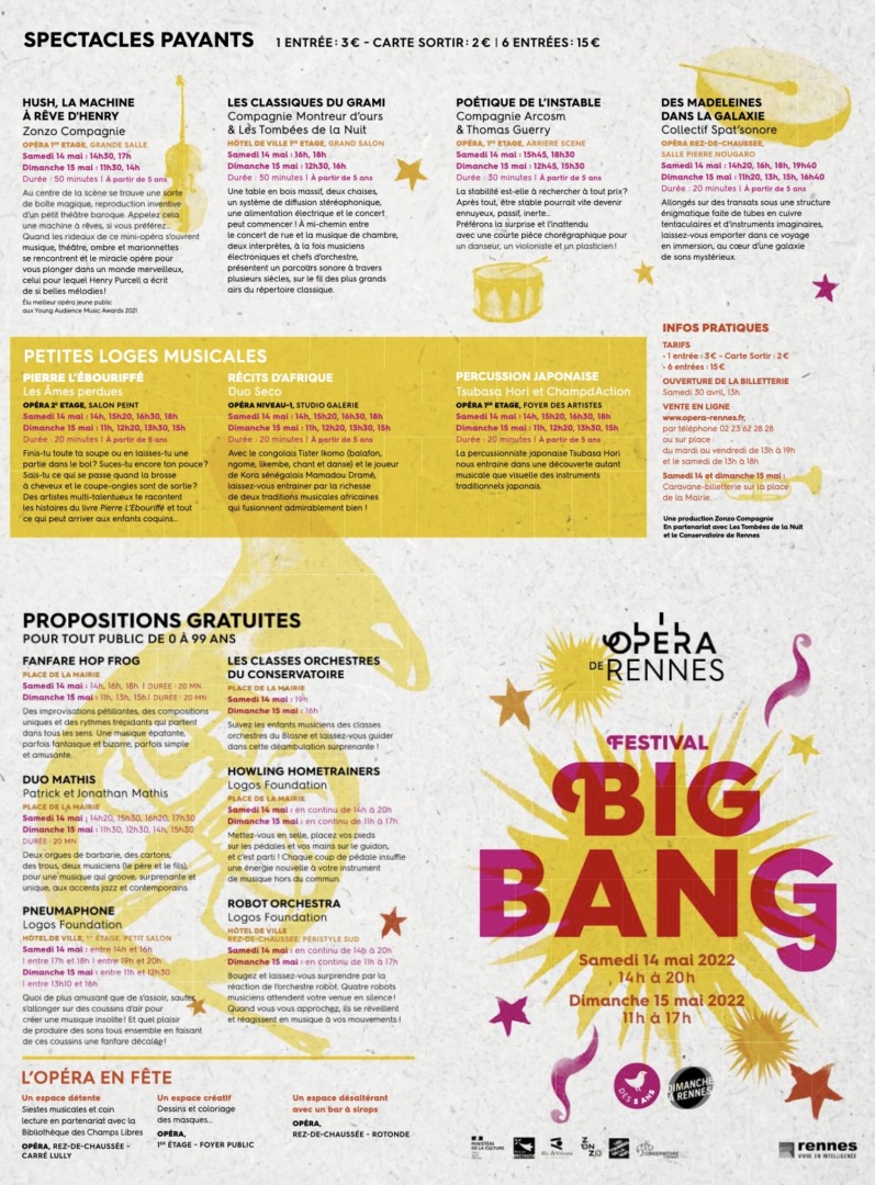 big bang festival programme