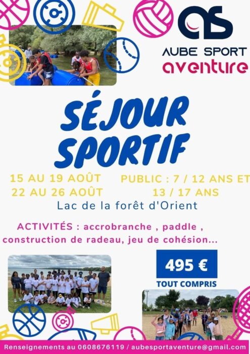 Aube Sport Aventure summer 2022 semaine 1 les Amberts Géraudot