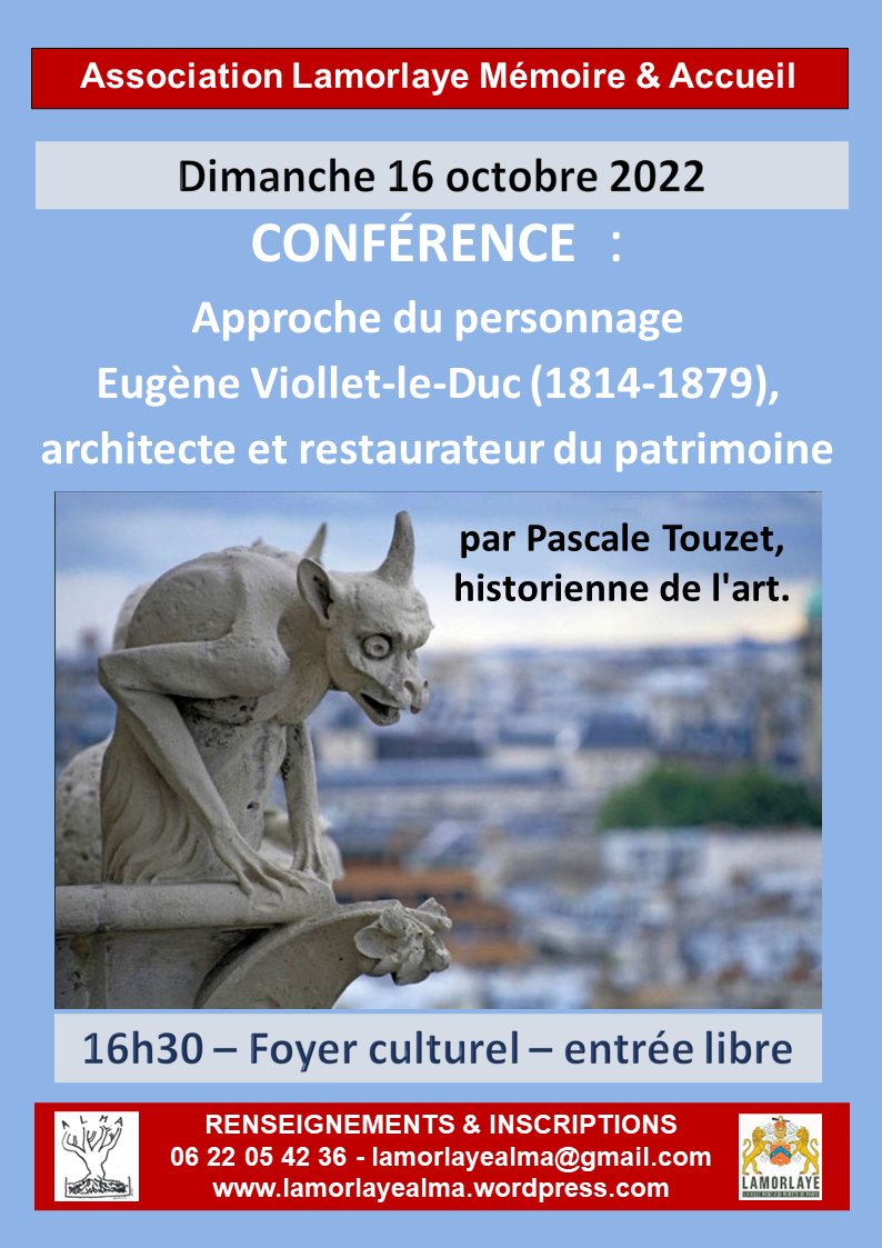 Conférence: « Approche du personnage Eugène Viollet-le-Duc