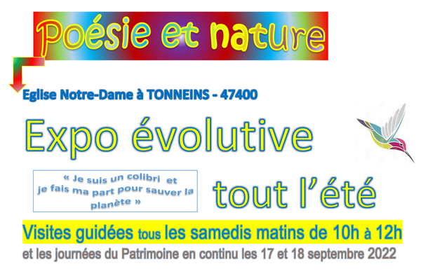Journées du Patrimoine - Exposition évolutive "Poésie et Nature" Tonneins   2022-09-17