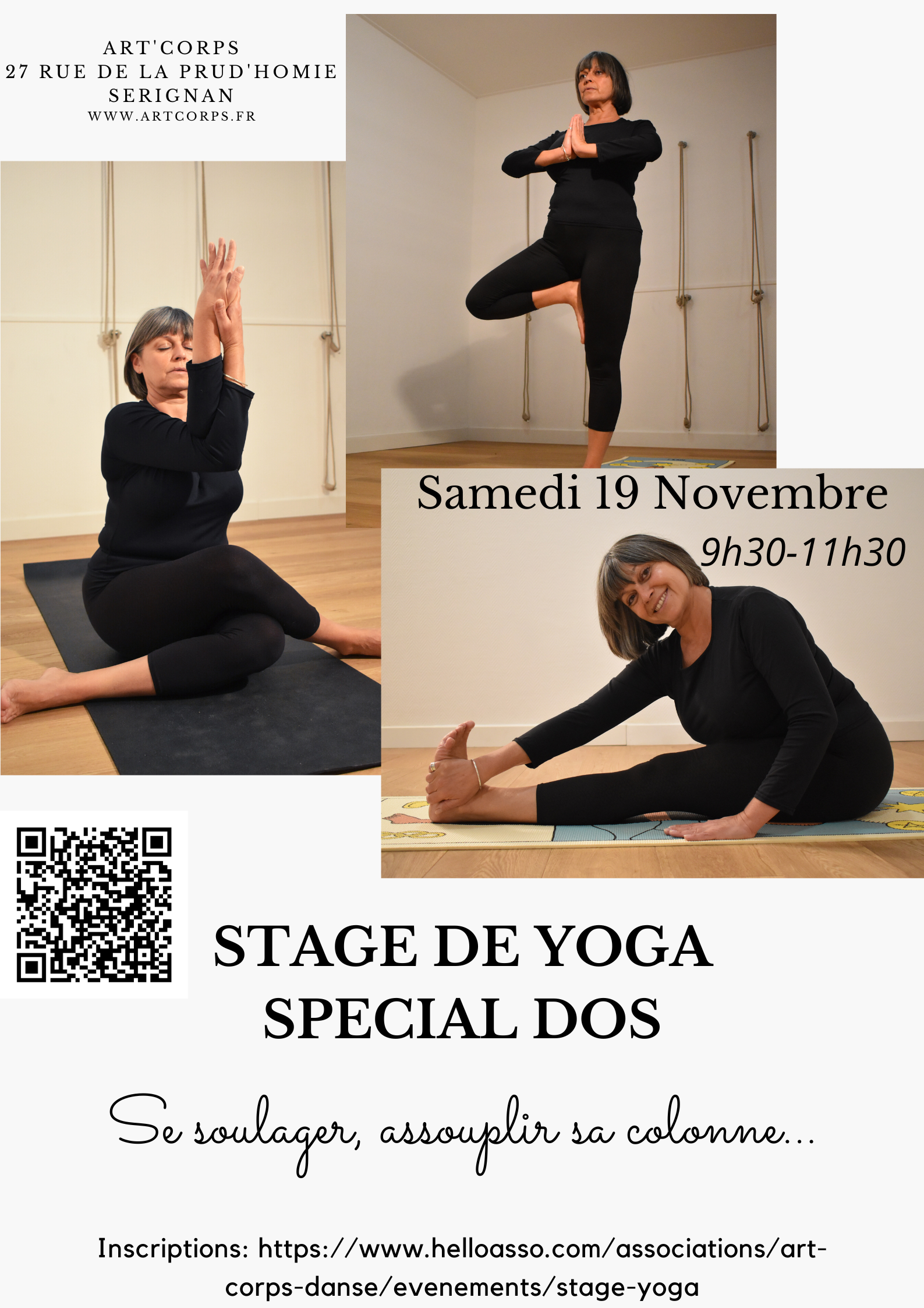 STAGE DE YOGA - SPÉCIAL DOS Sérignan   2022-11-19