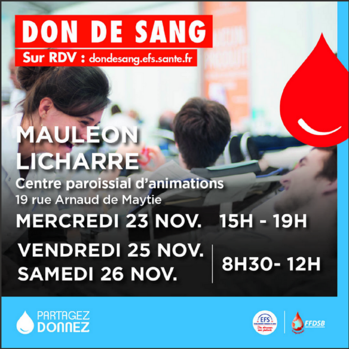 Don de sang Mauléon-Licharre   2022-11-25