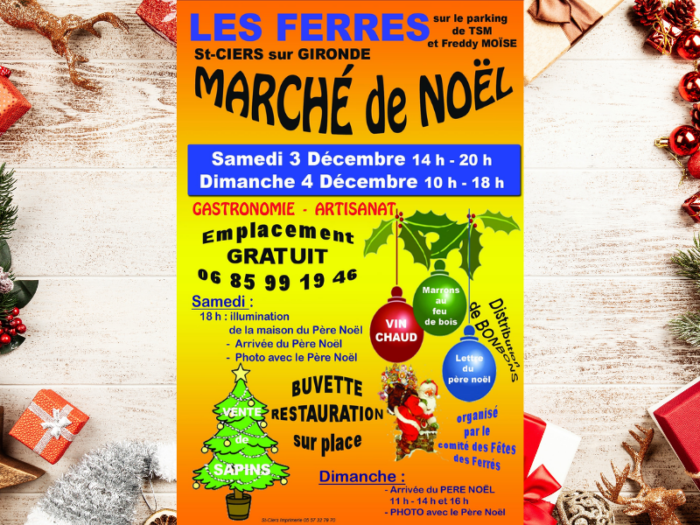 Marché de Noël  des Ferrés à St Ciers sur Gironde Saint-Ciers-sur-Gironde