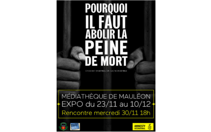 Rencontre avec des représentants d'Amnesty internationale pour l'abolition de la peine de mort Mauléon-Licharre   2022-11-30