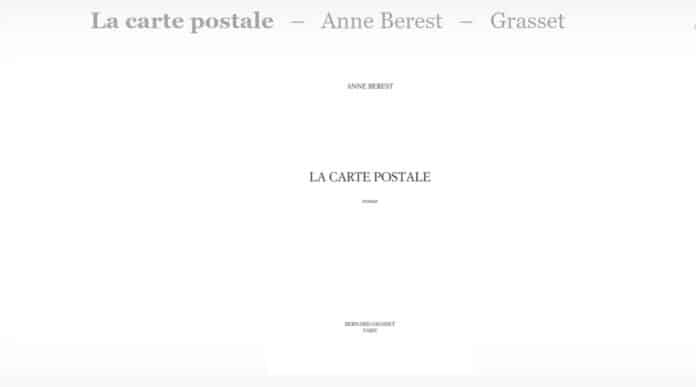 LA CARTE POSTALE D’ANNE BEREST, INTELLIGENT ET SENSIBLE