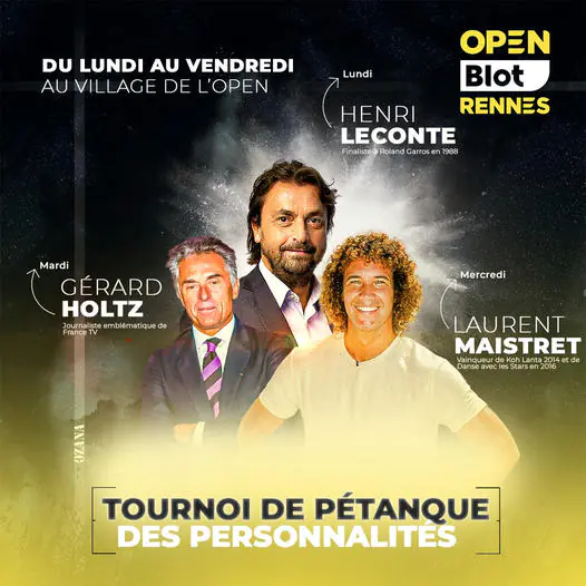 open blot rennes tennis 2023 tournoi de pétanque des personnalités