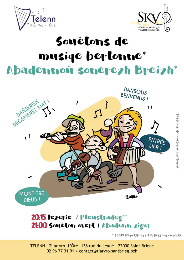 Session de musique bretonne Ti ar Vro-l'Ôté Saint-Brieuc