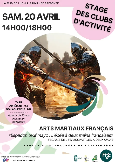 STAGE : Arts Martiaux Français «Espadon oeuf mayo : L'épée à deux mains françaises»