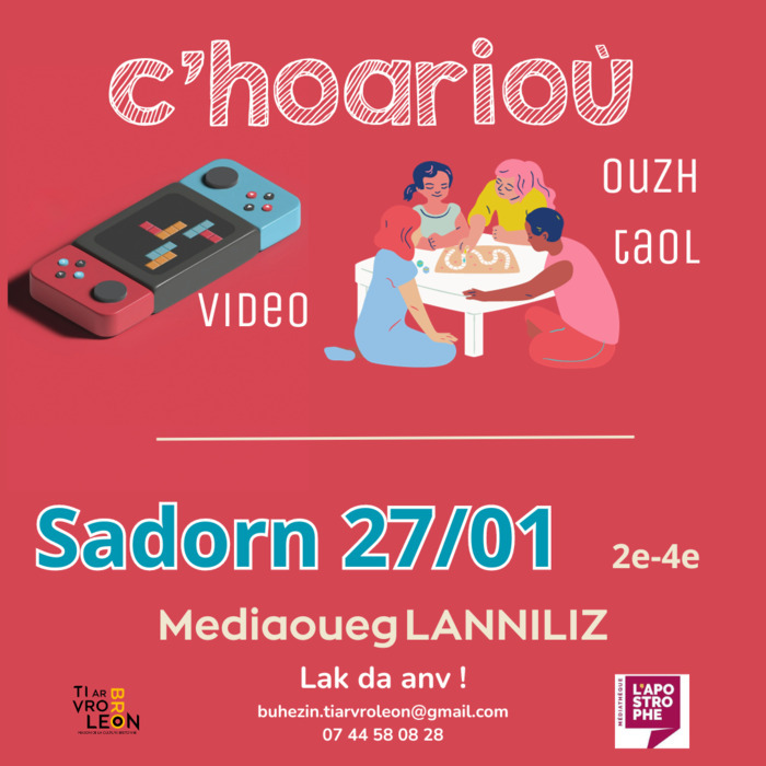 Jeux vidéos & jeux de société en breton pour les ados Médiathèque L'Apostrophe Lannilis