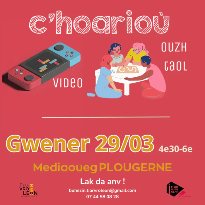 Jeux vidéos & jeux de société en breton pour les ados Médiathèque Les Trésors de Tolente Plouguerneau