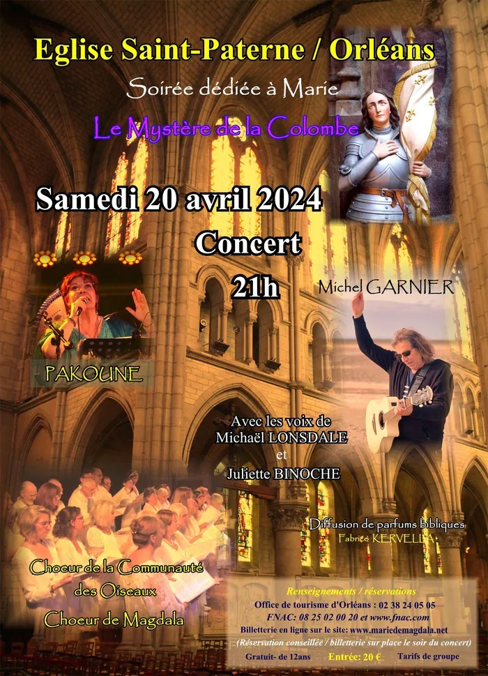 concert dédié à Marie de Michel Garnier et Pakoune Eglise Saint Paterne  - 112 rue Bannier  - 45000 Orléans Orléans