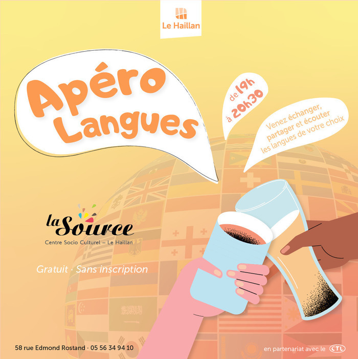 Apéro Langues La Source - Centre Socio Culturel Le Haillan