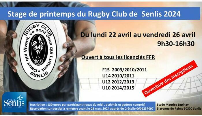 Stage de Printemps 2024 Rugby Club de Senlis Senlis