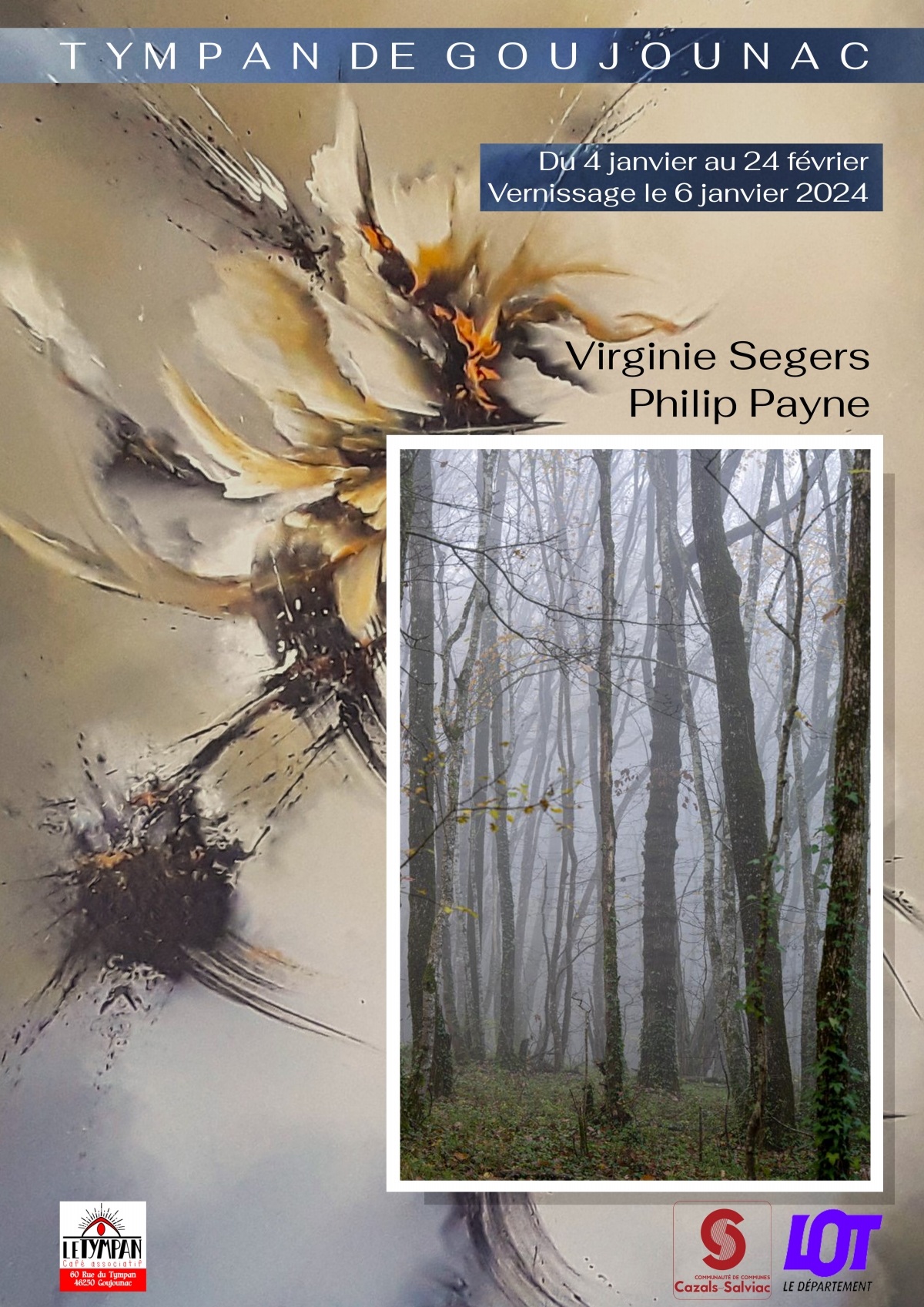 Exposition des oeuvres de Virginie Segers et de Philip Payne au Tympan