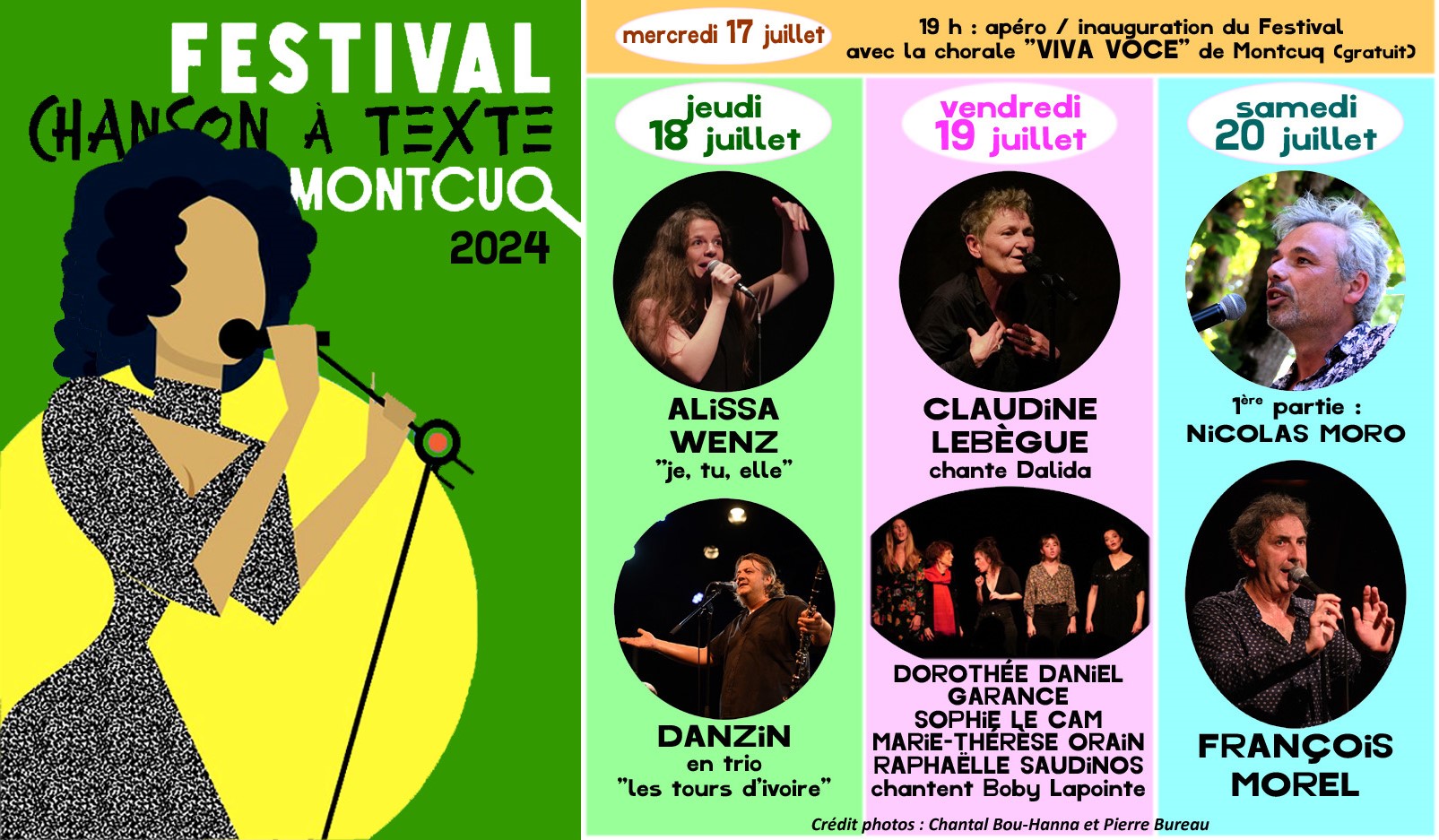 Festival de la Chanson à Texte de Montcuq 2023 : Danzin en trio "Les tours d'ivoire"