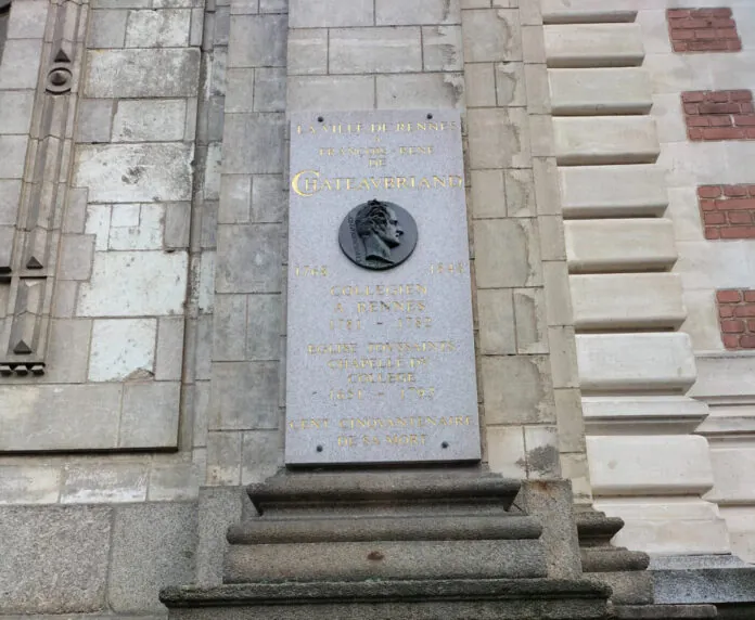 Plaque commémorative Chateaubriand