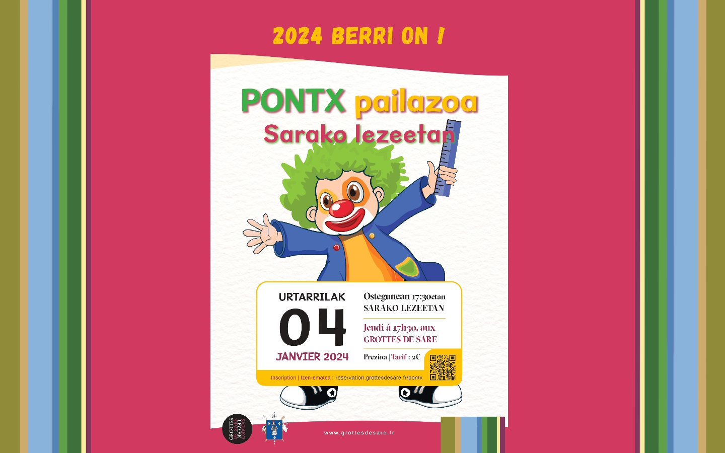 Spectacle exclusif du clown Pontx: "2024 berri on"
