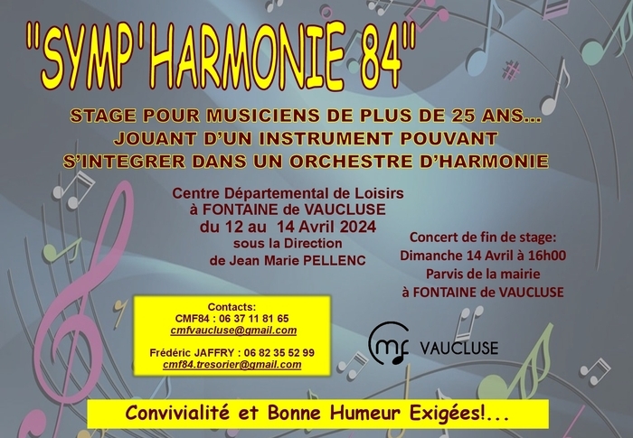 SYMP'HARMONIE84 Centre Départemental de Loisirs Fontaine-de-Vaucluse