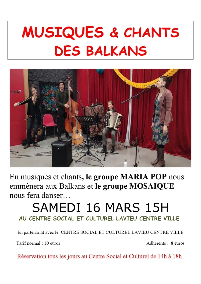 Musiques et chants des Balkans Centre Social Lavieu Saint-Chamond