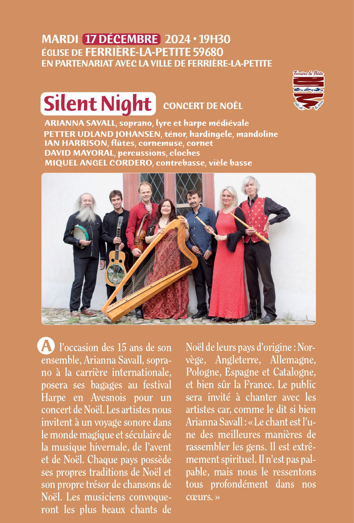 30ème Festival International "harpe en Avesnois" 2024 : Arianna Savall et son ensemble Eglise Saint Médard Ferrière-la-Petite