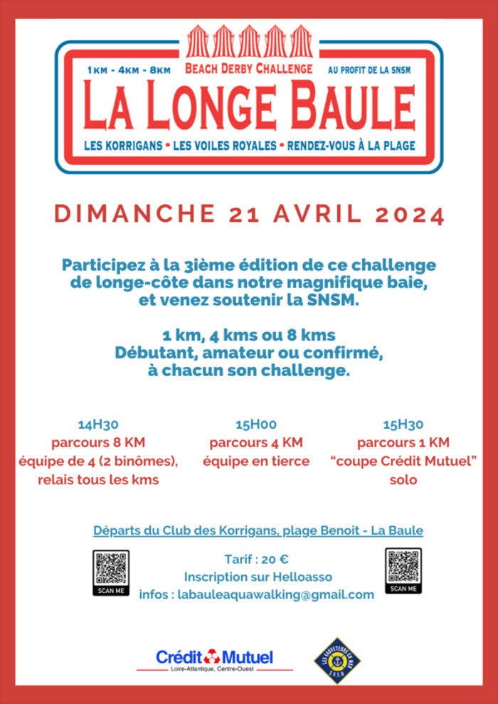 3ème édition du challenge de Longe Côte Entre avenues Jardin Public et Mésange La baule