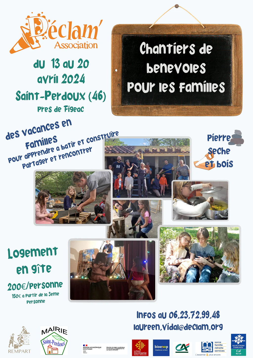 Déclam' 4ème chantier de bénévoles pour les familles à Saint Perdoux !