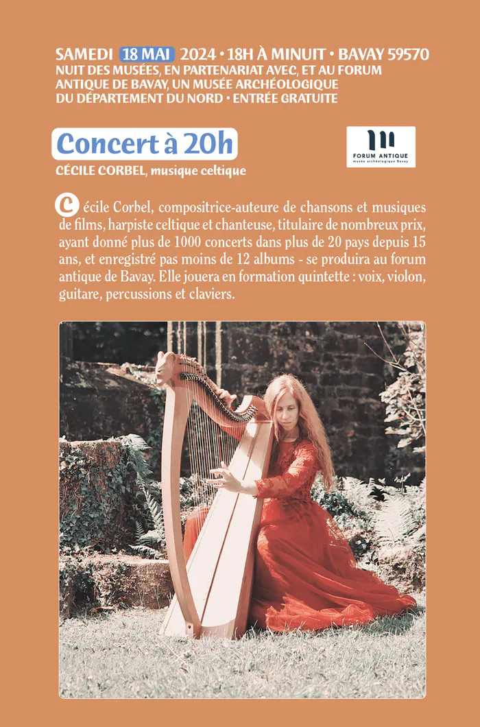 30ème Festival International "harpe en Avesnois" 2024 : Cécile Corbel Forum antique Bavay
