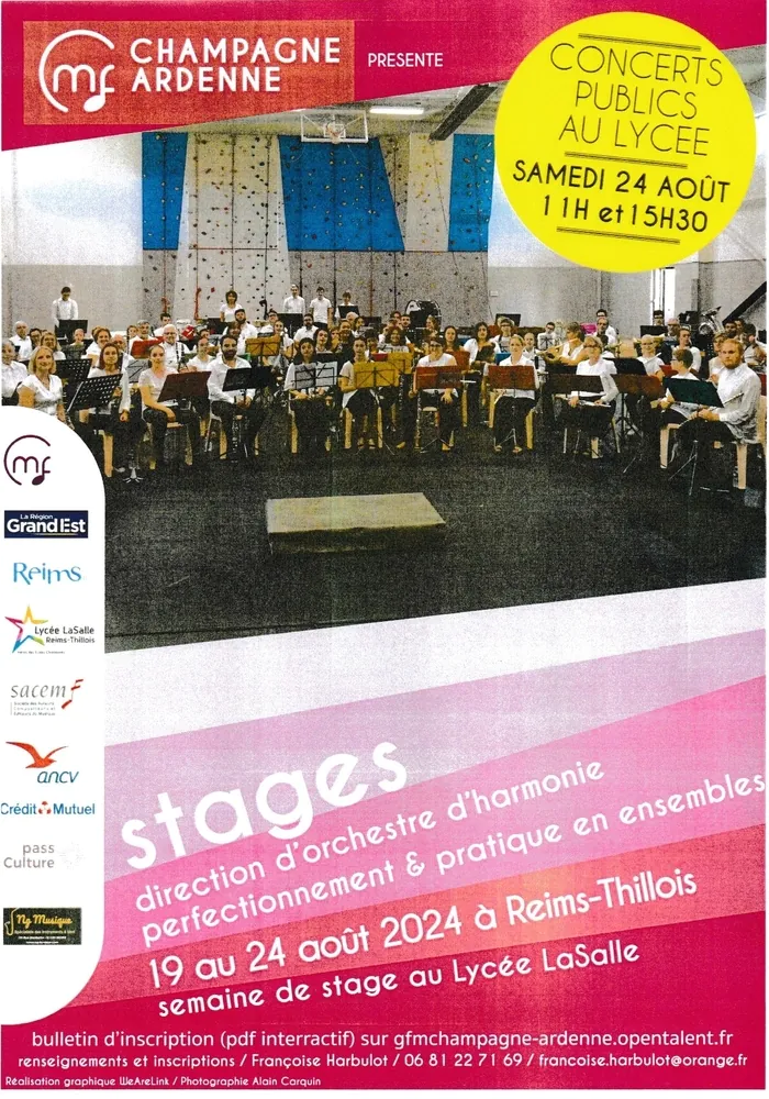 Stage de Direction d'orchestre d'harmonie 2024 Gymnase du Lycée LaSalle Thillois