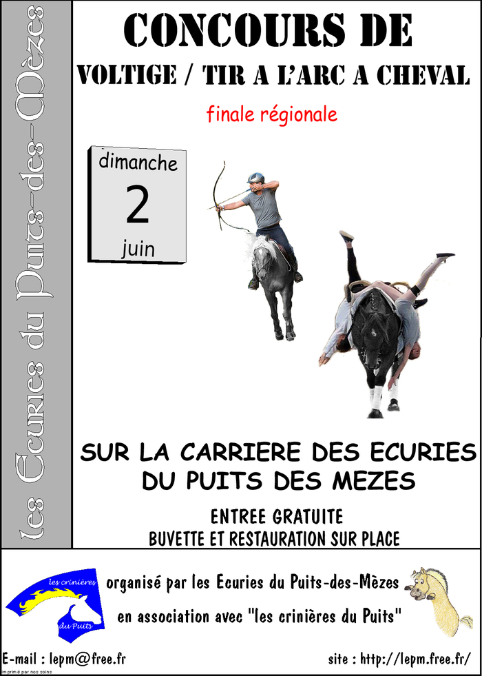 Concours de Tir à l'Arc à Cheval et Voltige Les Ecuries du Puits des Mèzes Biesles