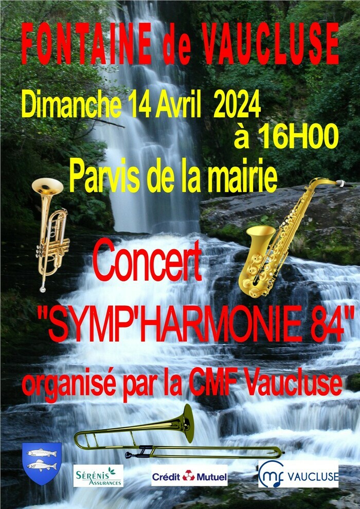 Concert "Symp'Harmonie 84" Parvis de l'Hôtel de ville Fontaine-de-Vaucluse