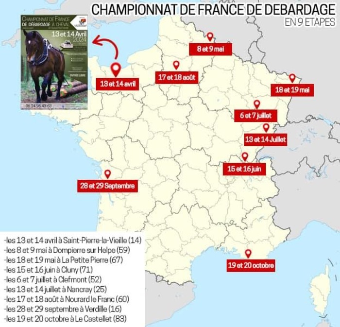 Championnat de France débardage 2024 Saint Pierre-la-vieille Condé-en-Normandie