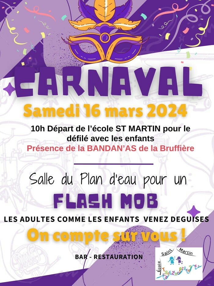 Carnaval de l'école Saint-Martin Salle du Plan d'Eau Treize-Septiers