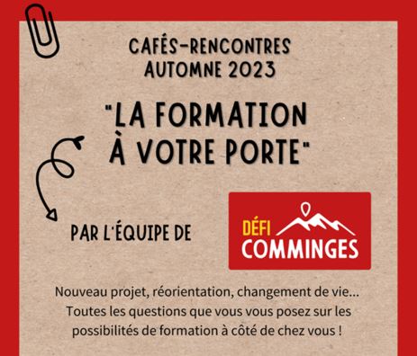 CAFÉ-RENCONTRE "LA FORMATION À VOTRE PORTE"