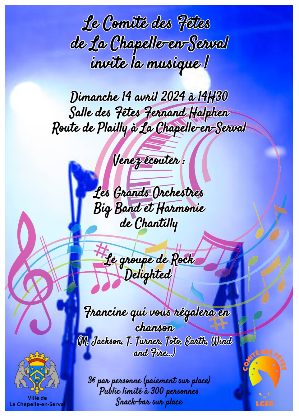 Le comité des fêtes de la Chapelle-en-Serval invite la musique !