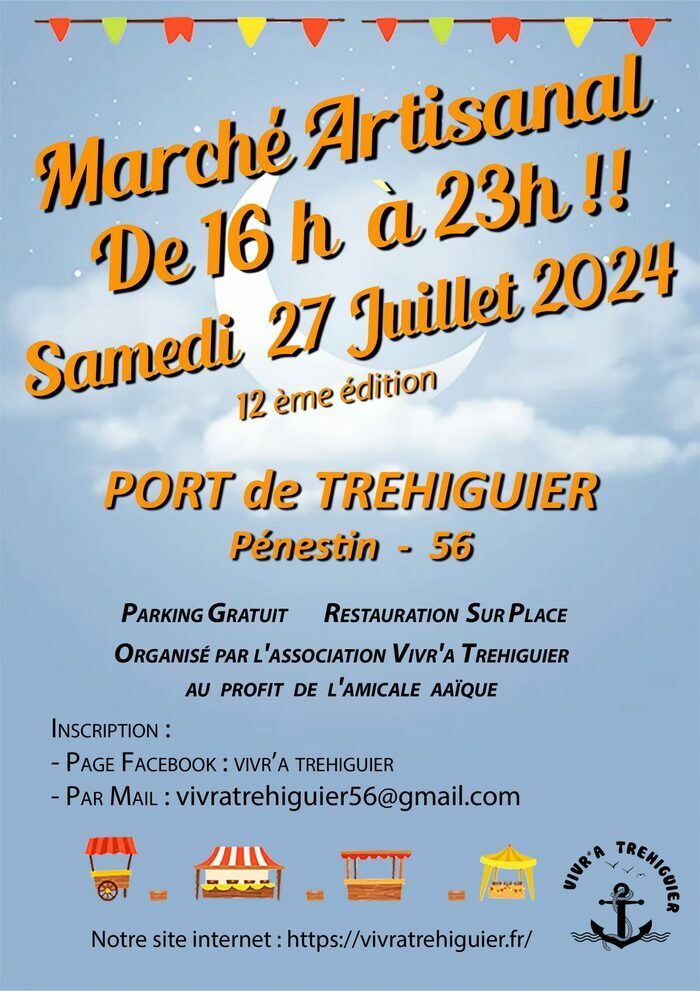 Marché Artisanal nocturne Port de Tréhiguier 56760 Penestin Penestin