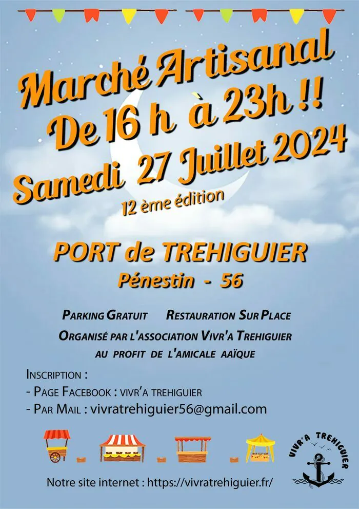 Marché Artisanal nocturne Port de Tréhiguier 56760 Penestin Penestin