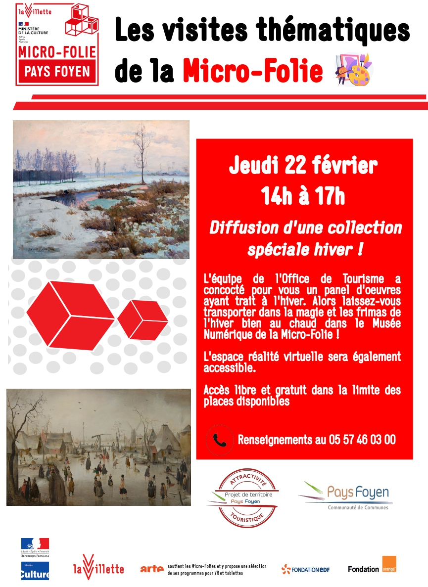 Diffusion d'une collection spéciale hiver au Musée numérique de la Micro-Folie du Pays Foyen