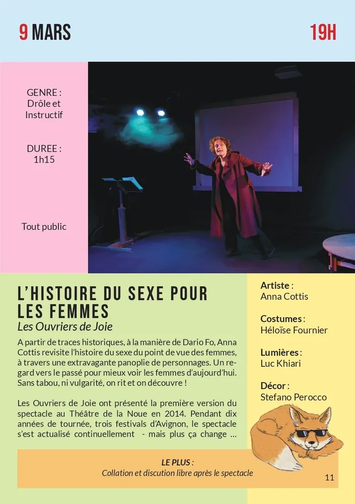 L'histoire du sexe pour les femmes Théâtre de la Noue Montreuil