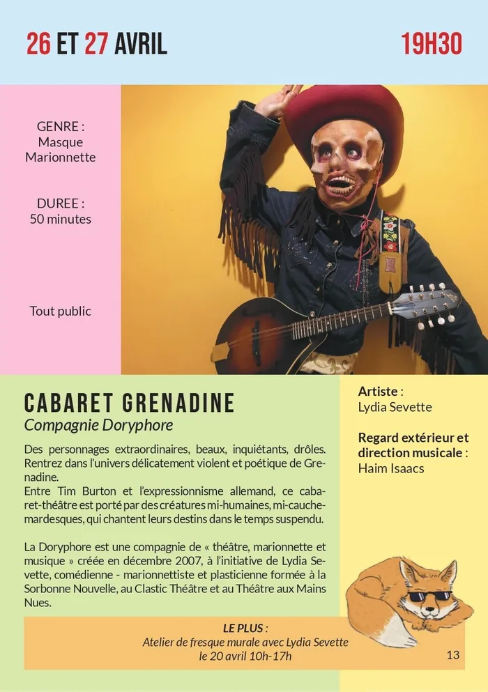 Cabaret grenadine Théâtre de la Noue Montreuil
