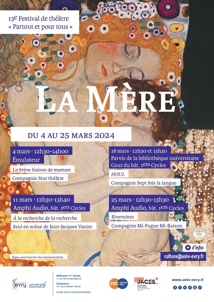 Festival de Théâtre « La mère » Université d'Évry Évry-Courcouronnes