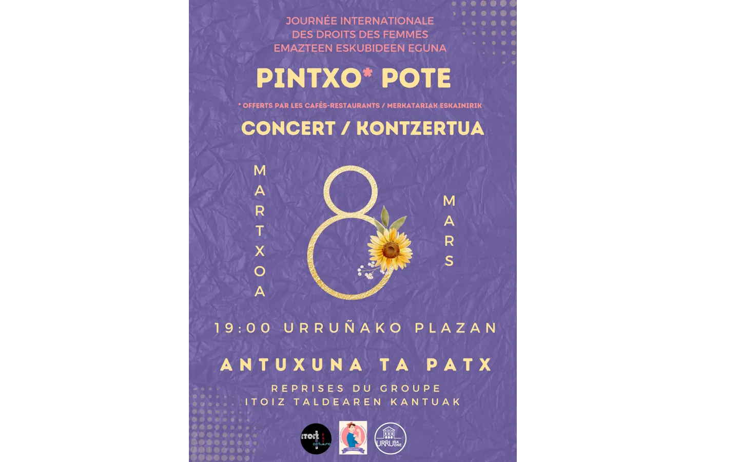 Journée internationale des droits des femmes Pintxo Pote