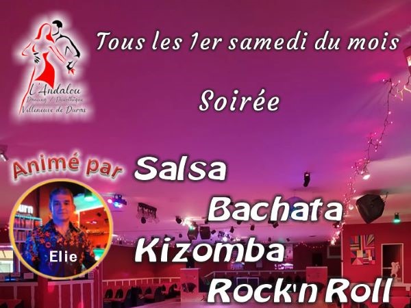 Soirée SBKA Salsa Bachata Kizomba Rock'n Roll au dancing de l'Andalou